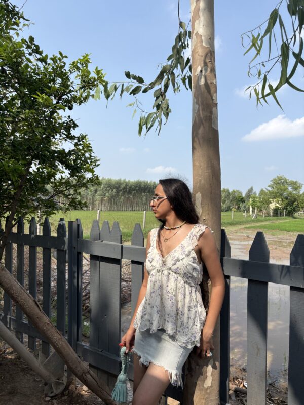 Lavender Lo-fi Peplum Top