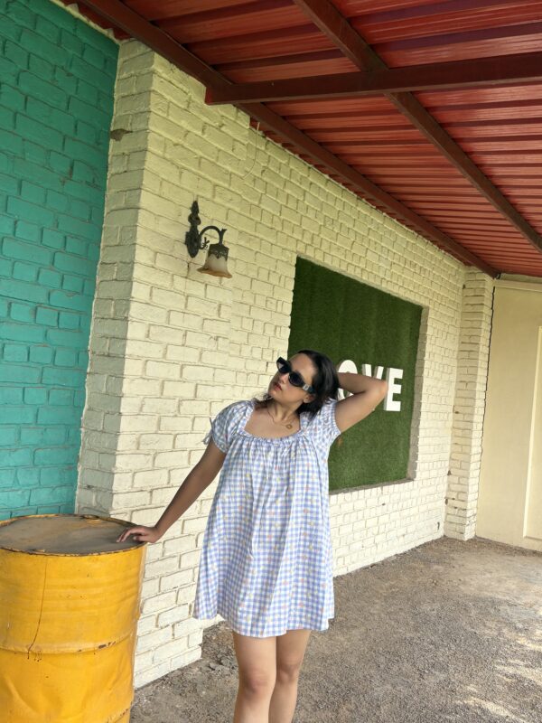 Pastel Picnic Gingham Dress