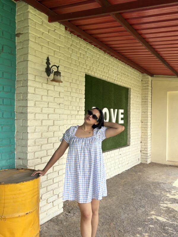 Pastel Picnic Gingham Dress