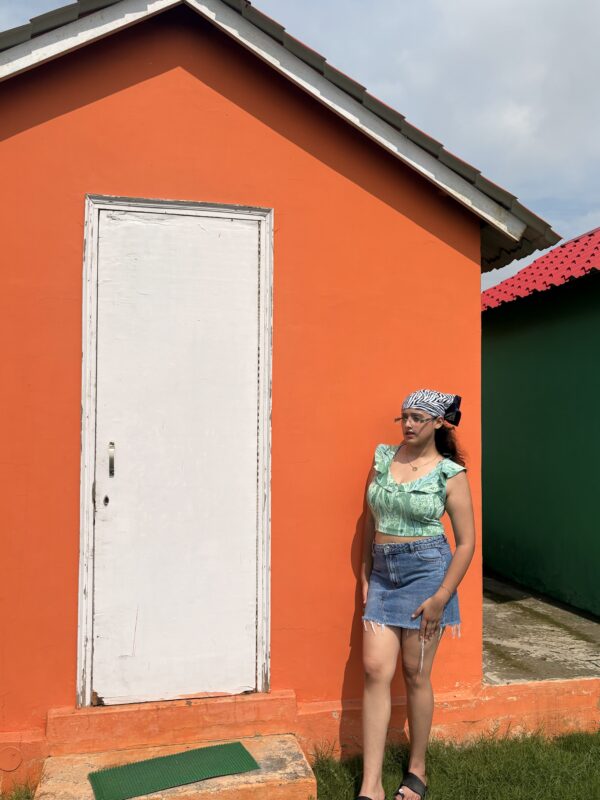 Mint Green Frill Crop Top