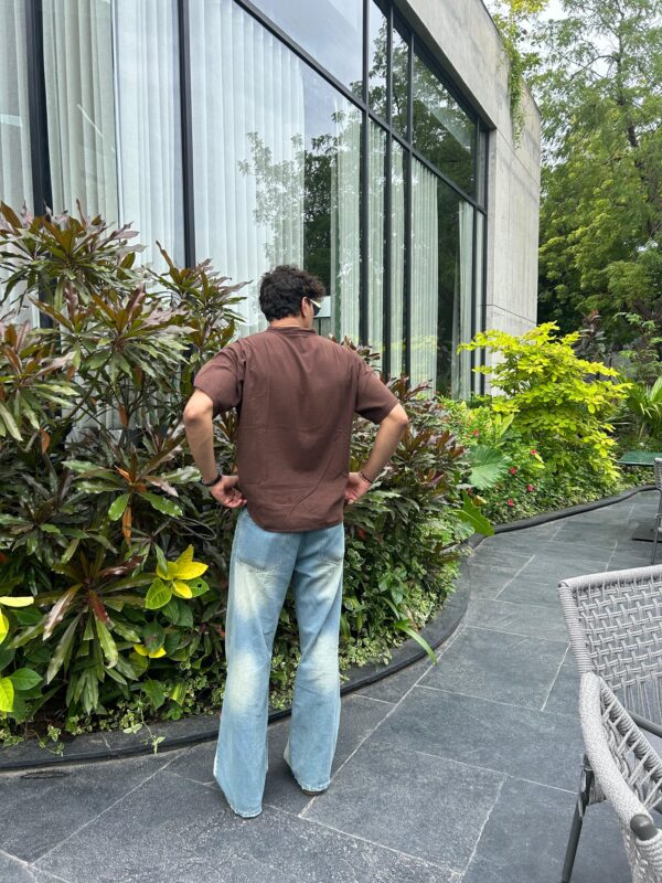 Embroidered Earthy Brown Shirt